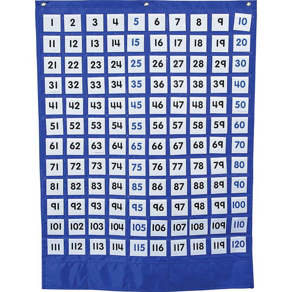 CD-158180 - Numbers 1-120 Board in Pocket Charts