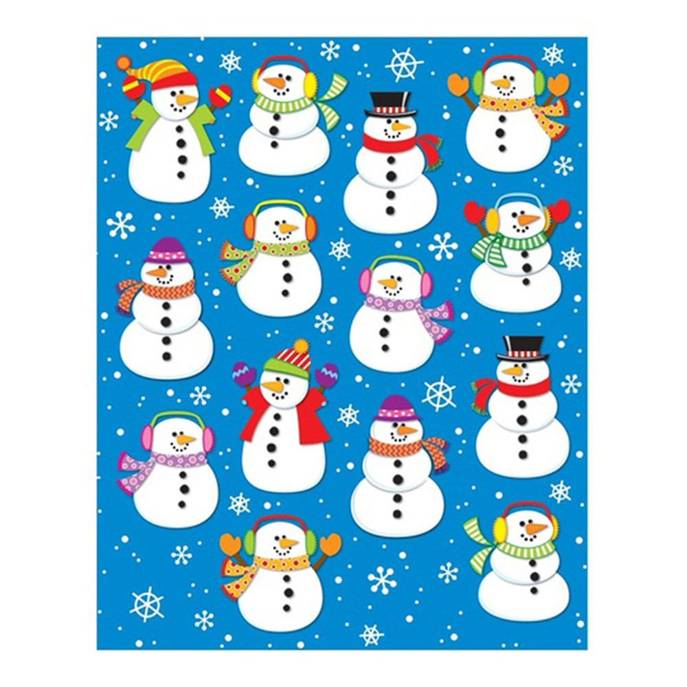CD-168035 - Snowmen Shape Stickers 84Pk in Holiday/seasonal