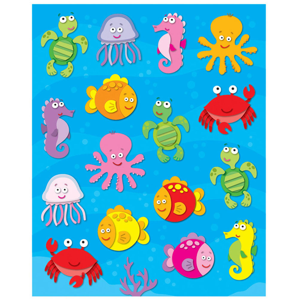 CD-168039 - Sea Life Shape Stickers 96Pk in Stickers