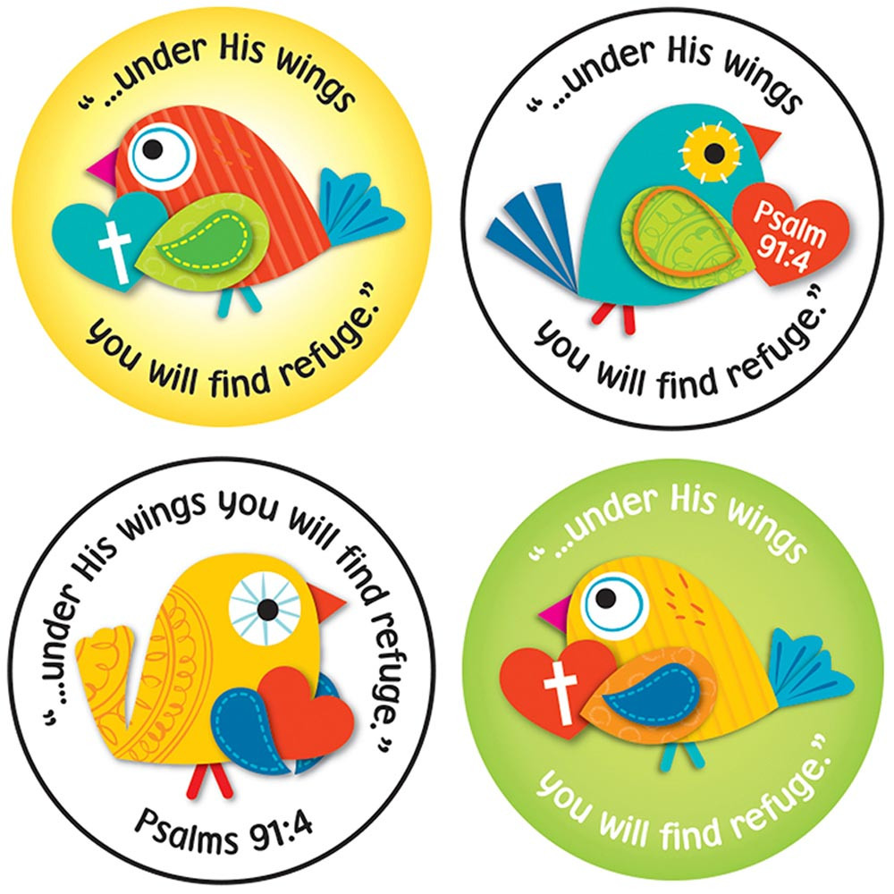 CD-168165 - Under His Wings Stickers in Inspirational