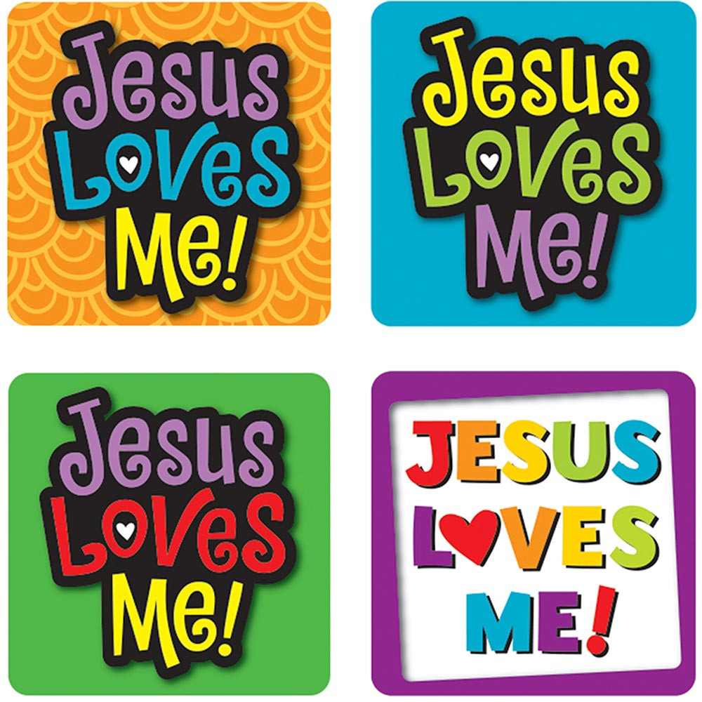 CD-168166 - Jesus Loves Me Stickers 120 Pc in Inspirational