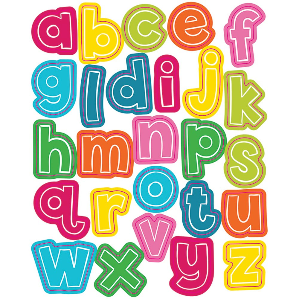CD-168205 - School Pop Alphabet Lowercase Shape Stickers in Stickers