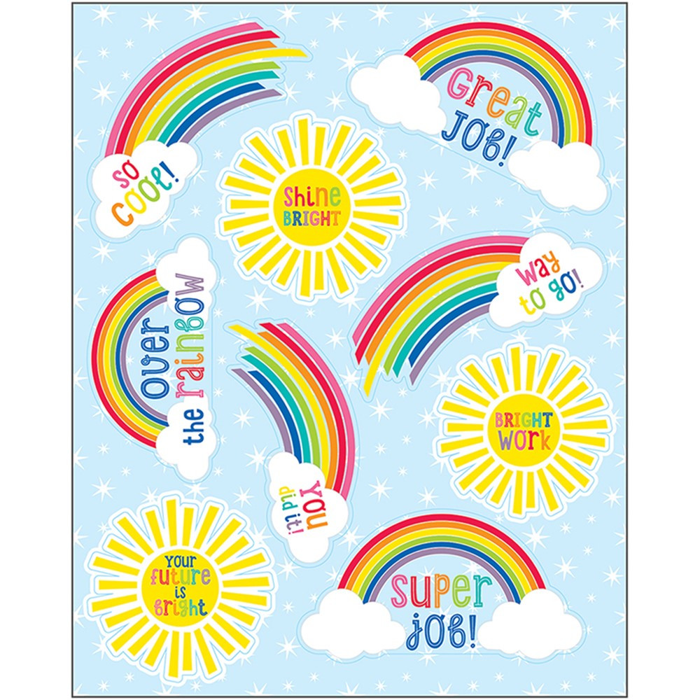 Hello Sunshine Motivational Stickers, 54 Stickers - CD-168268, Carson  Dellosa Education
