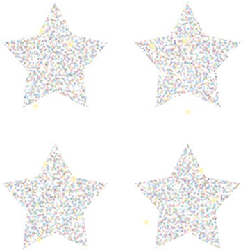 CD-2147 - Dazzle Chart Seals Stars Silver in Stickers