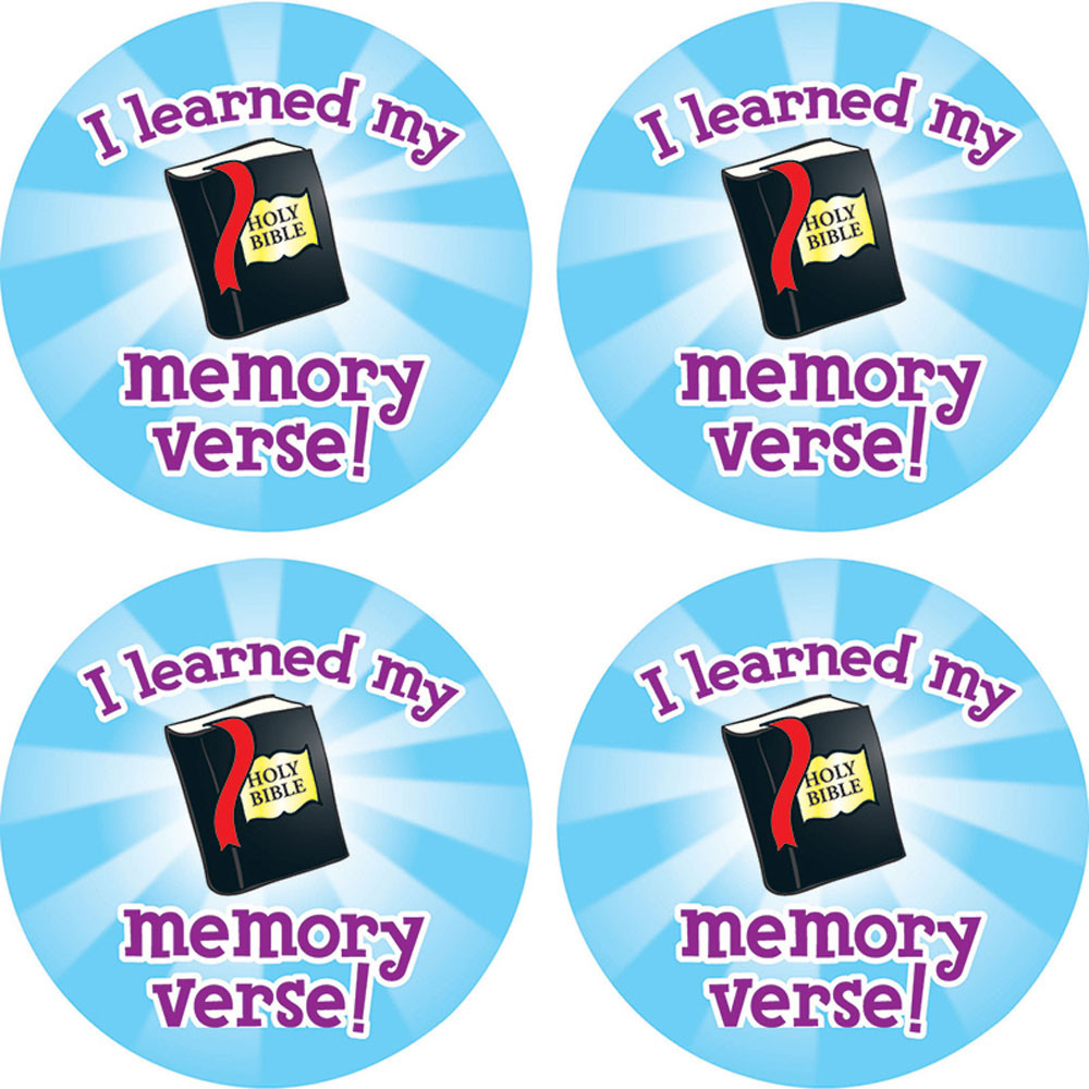 CD-268019 - I Learned My Memory Verse Stickers in Inspirational