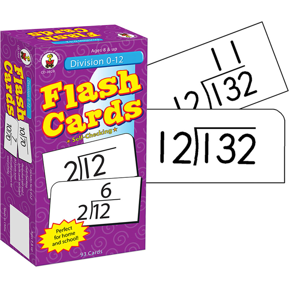 CD-3929 - Flash Cards Division 0-12 in Flash Cards