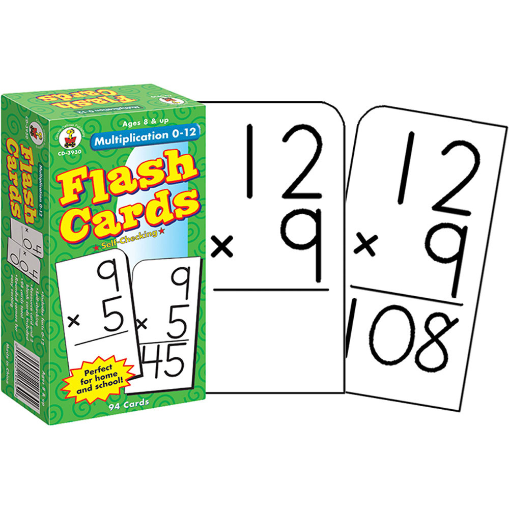 CD-3930 - Flash Cards Multiplication 0-12 in Flash Cards