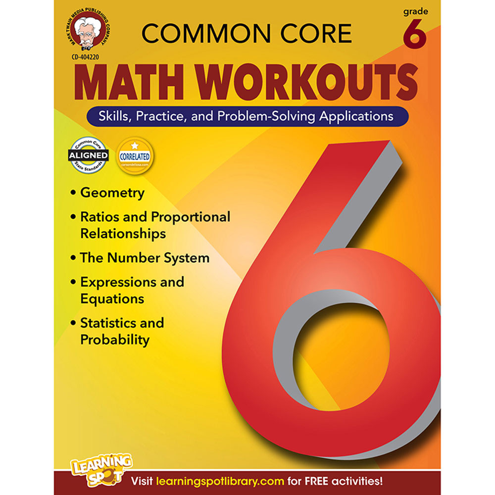 CD-404220 - Gr 6 Common Core Math Workouts Book in Activity Books