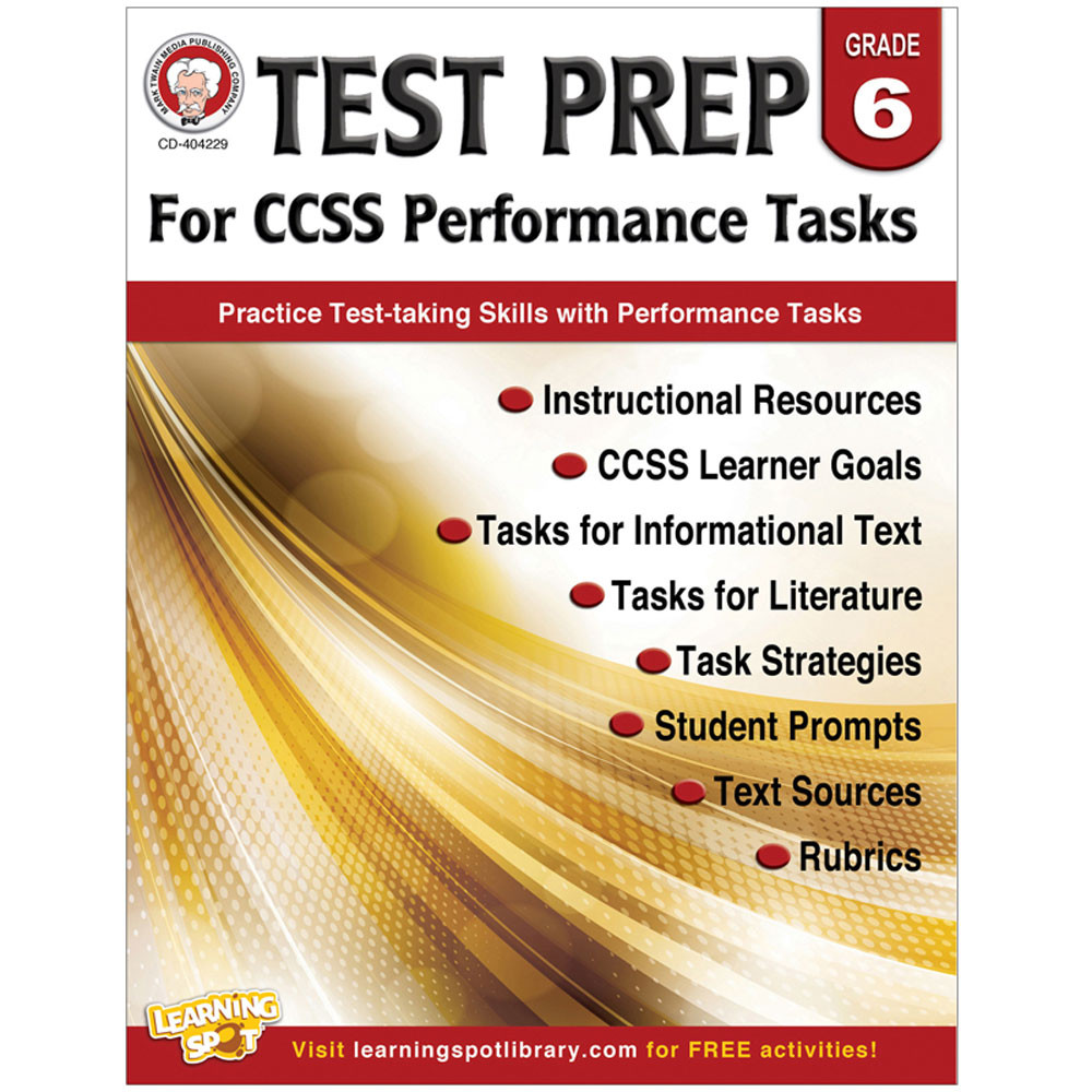 CD-404229 - Gr 6 Test Prep For Ccss Performance Tasks in Language Arts