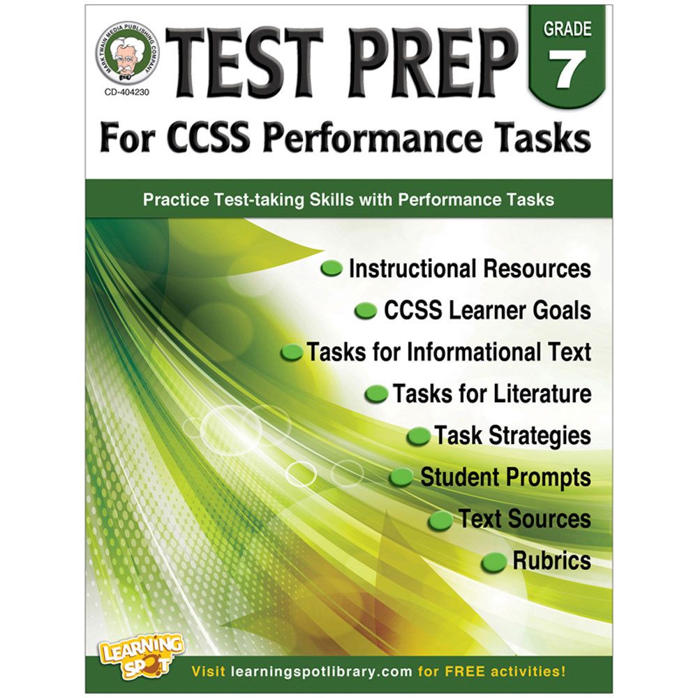 CD-404230 - Gr 7 Test Prep For Ccss Performance Tasks in Language Arts