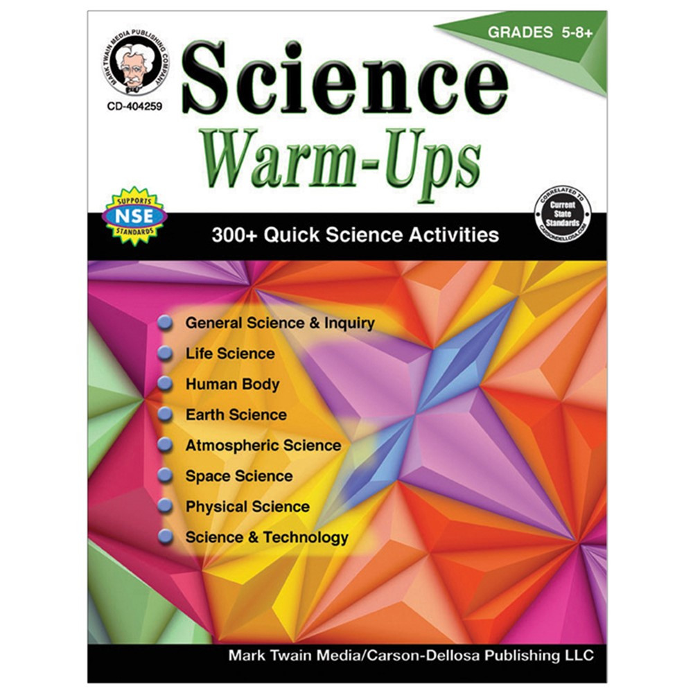 CD-404259 - Science Warm Ups Book Gr 5-8 in Activity Books & Kits
