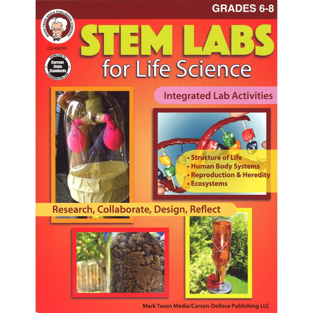 CD-404261 - Stem Labs  Life Science Book Gr 6-8 in Life Science