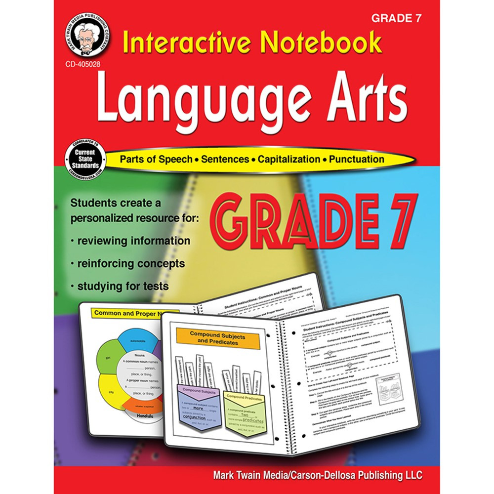 CD-405028 - Language Arts Workbook Gr 7 Interactive Notebook in Reference Books