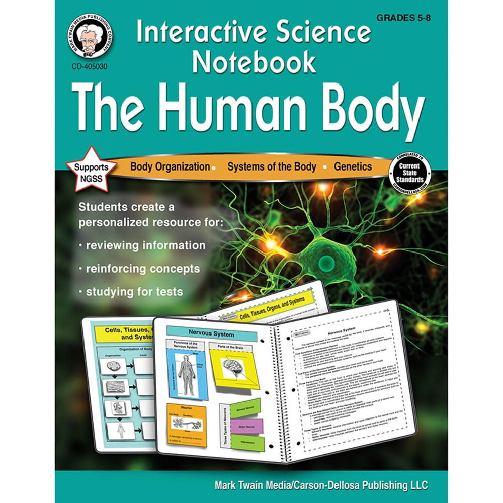 CD-405030 - The Human Body Workbook Interactive Science Notebook in Activity Books & Kits