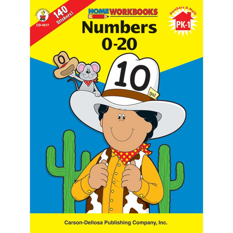 CD-4517 - Numbers 0 20 Workbook in Numeration