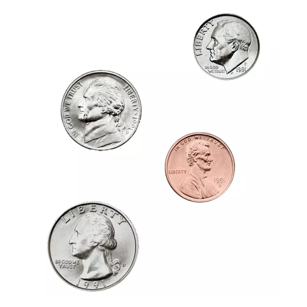 CD-5261 - Money U.S. Coins in Stickers