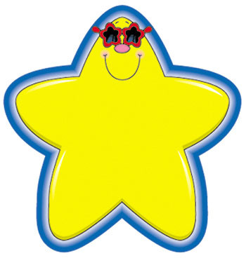 CD-5528 - Colorful Cut-Outs Stars 36/Pk Single Design in Accents