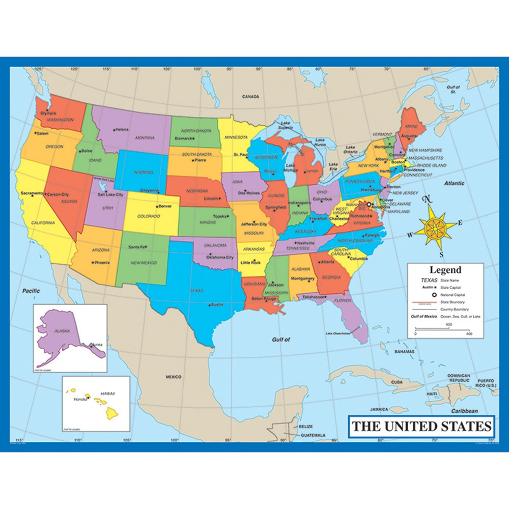 states map united chart social studies chartlet cd memorize maps walmart charts cart education teachersparadise