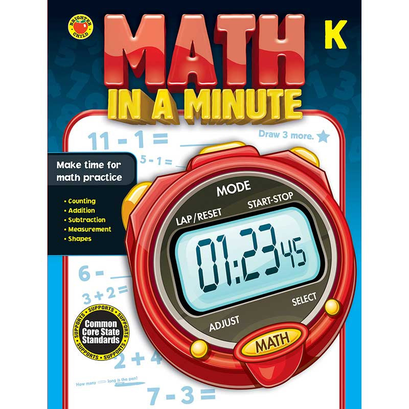 CD-704435 - Math In A Minute Book Gr K in Activity Books