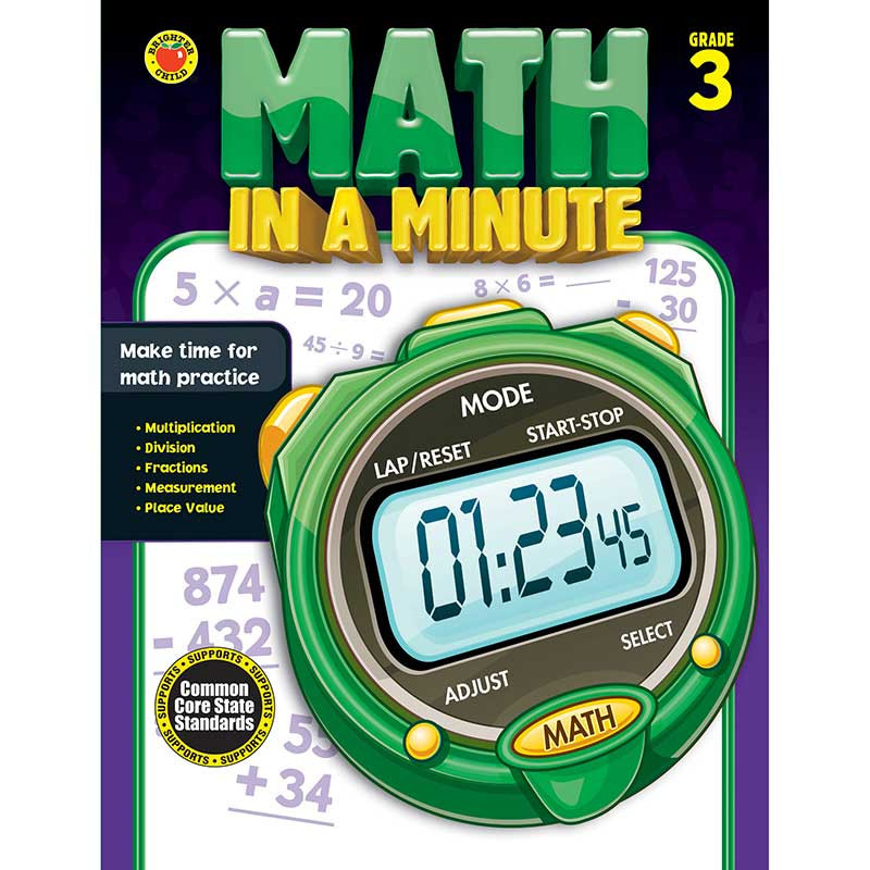 CD-704438 - Math In A Minute Book Gr 3 in Activity Books