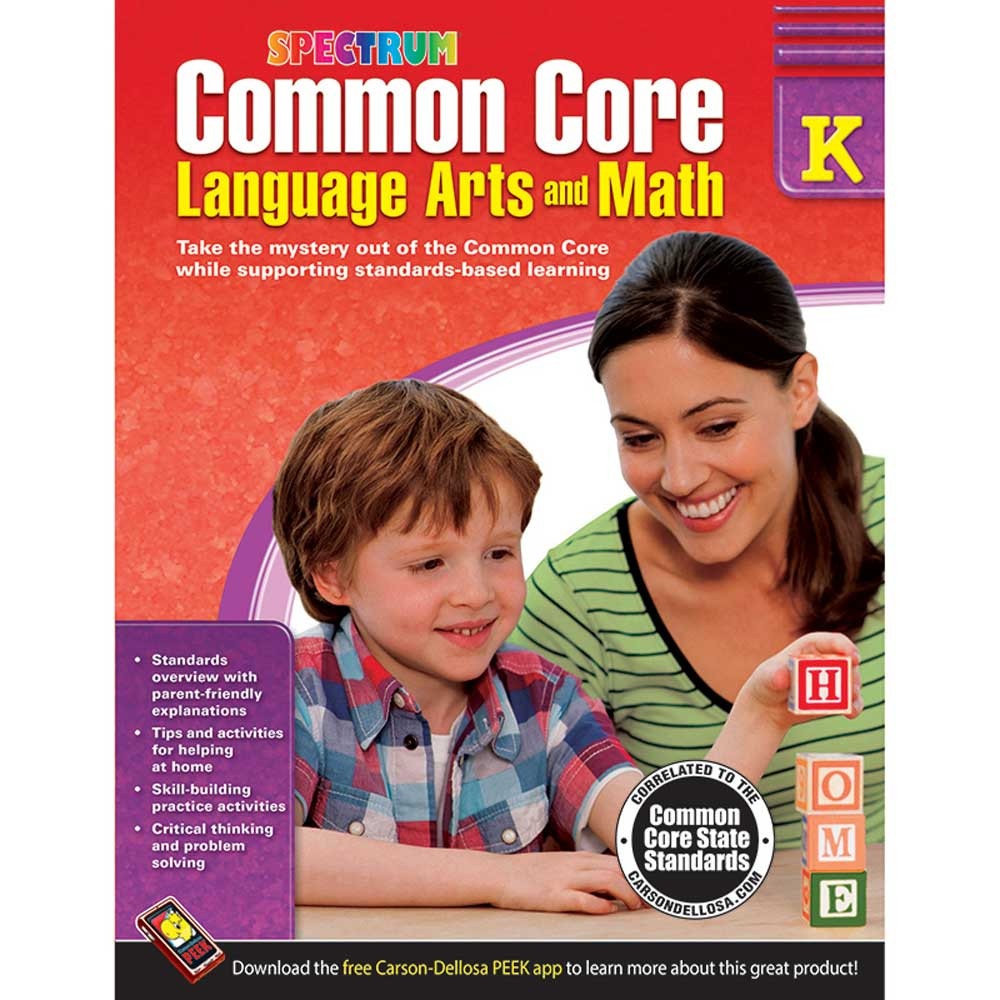 CD-704500 - Gr K Common Core Language Arts & Math Book in Skill Builders