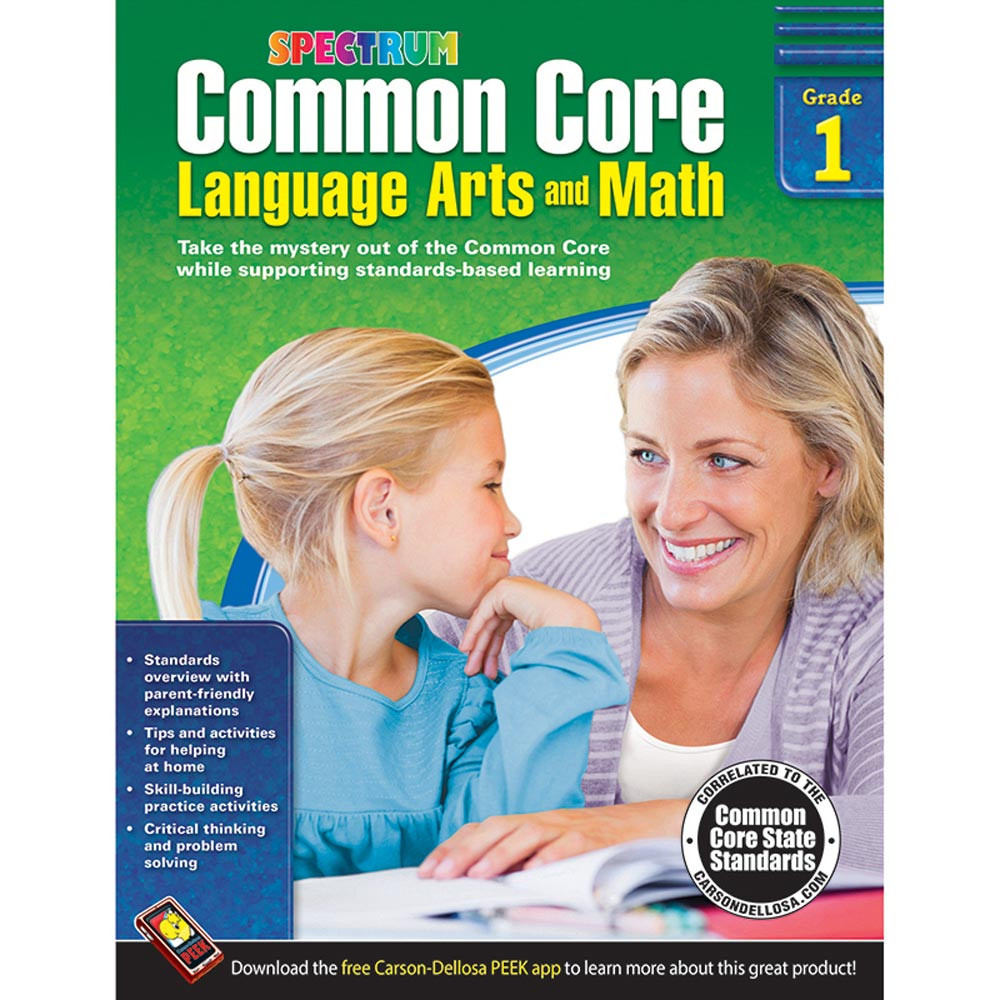 CD-704501 - Gr 1 Common Core Language Arts & Math Book in Skill Builders