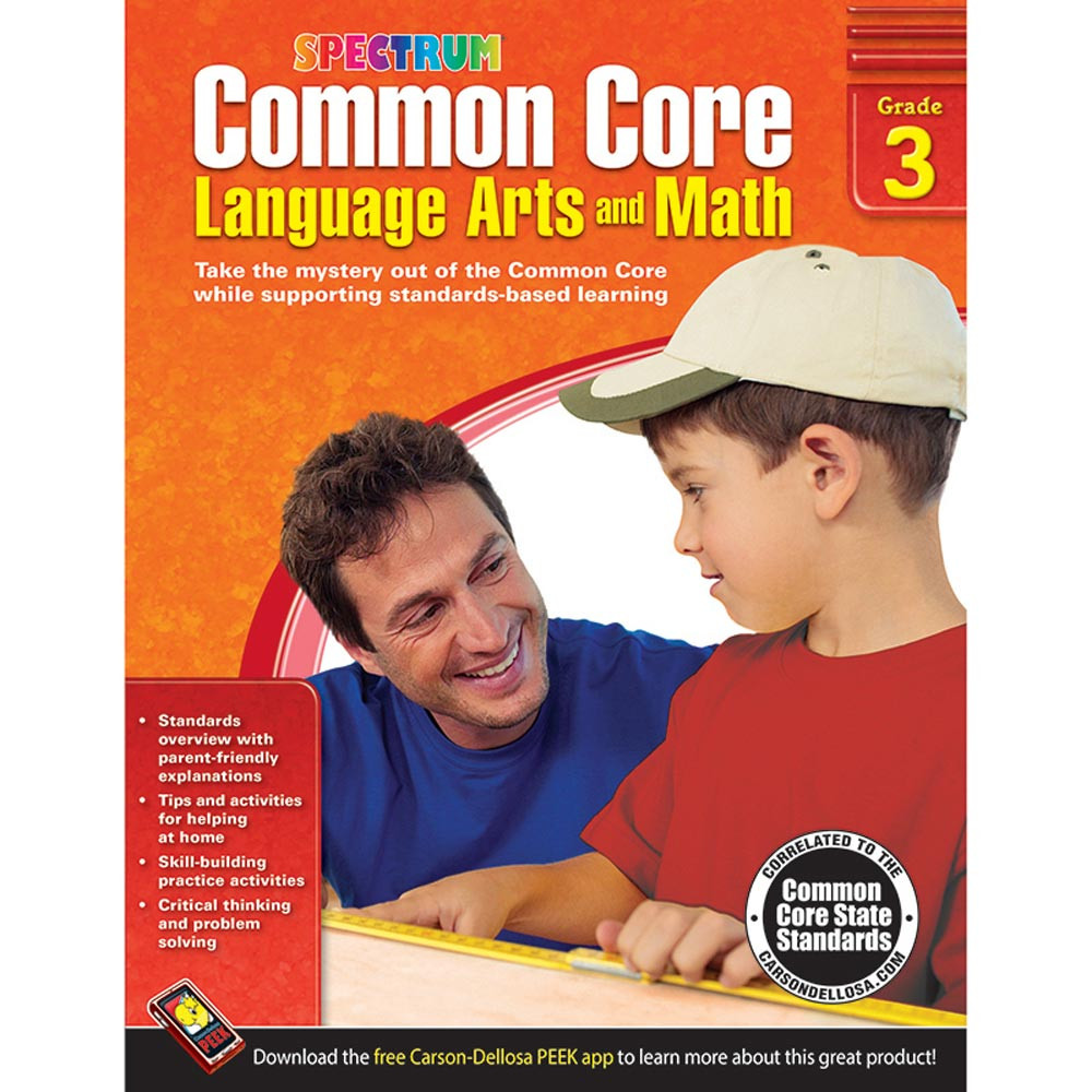 CD-704503 - Gr 3 Common Core Language Arts & Math Book in Skill Builders