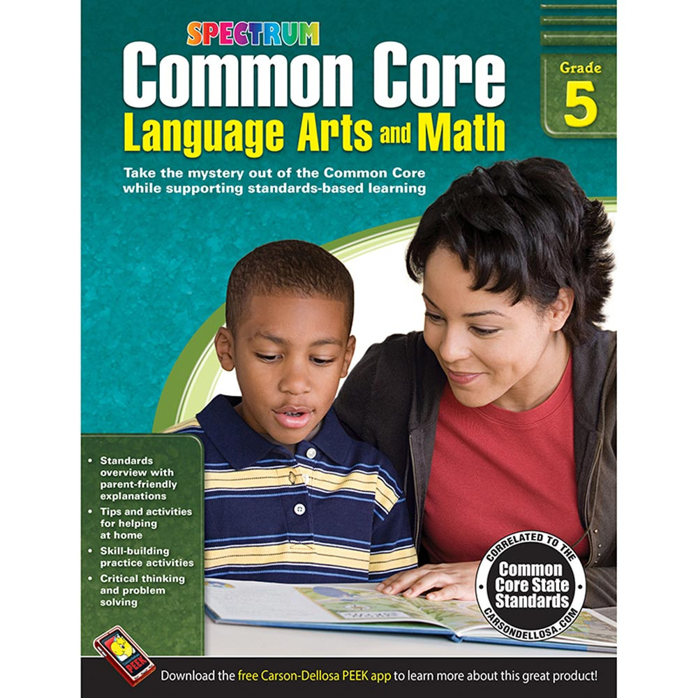 CD-704505 - Gr 5 Common Core Language Arts & Math Book in Skill Builders