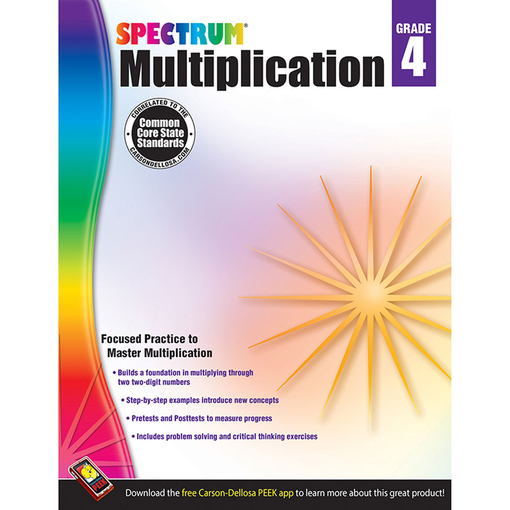 CD-704509 - Spectrum Gr4 Multiplication Workbk in Multiplication & Division