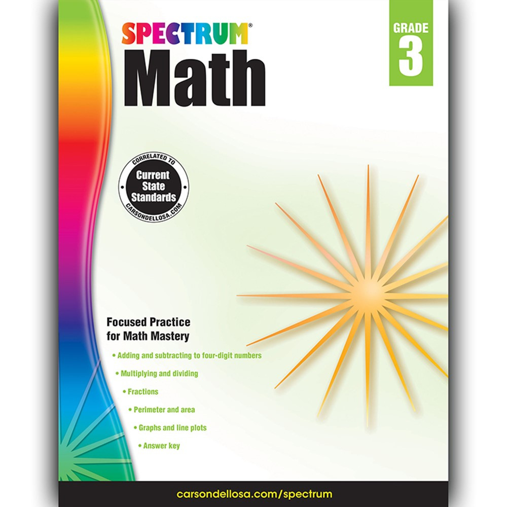 CD-704563 - Spectrum Math Gr 3 in Activity Books