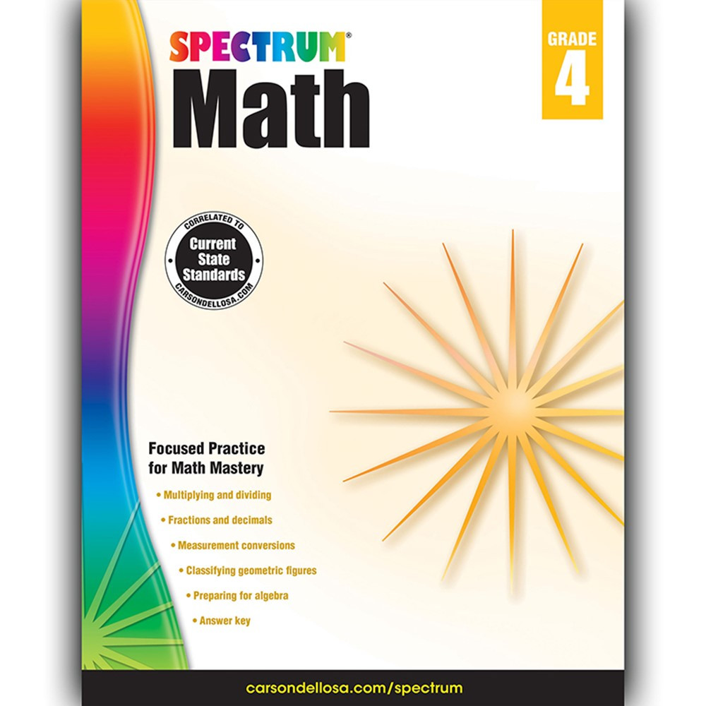 CD-704564 - Spectrum Math Gr 4 in Activity Books