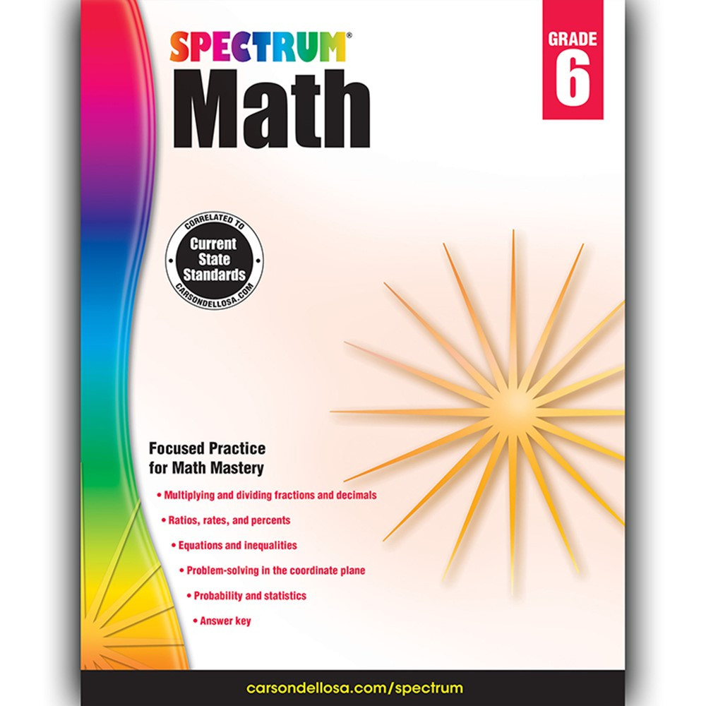 CD-704566 - Spectrum Math Gr 6 in Activity Books