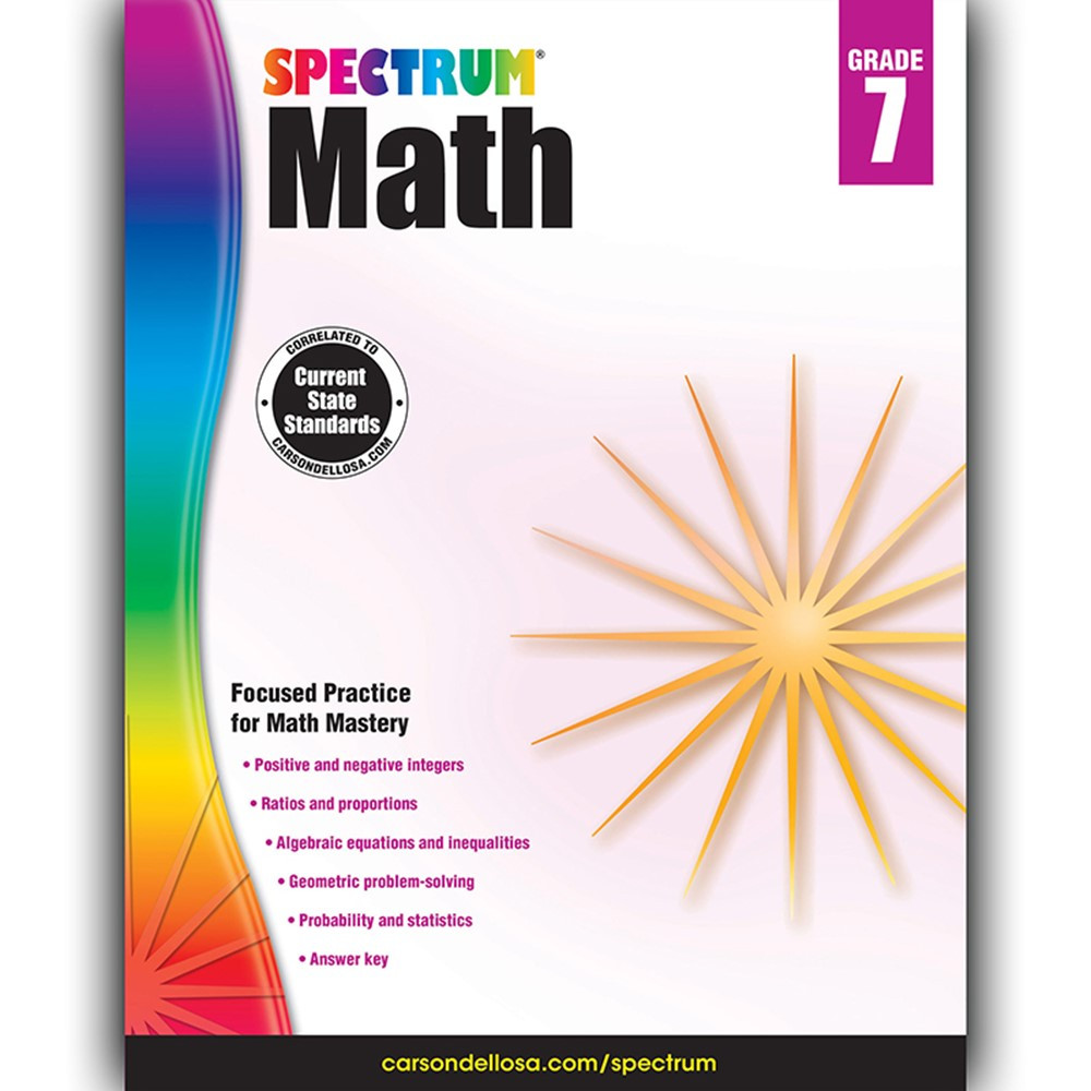 CD-704567 - Spectrum Math Gr 7 in Activity Books