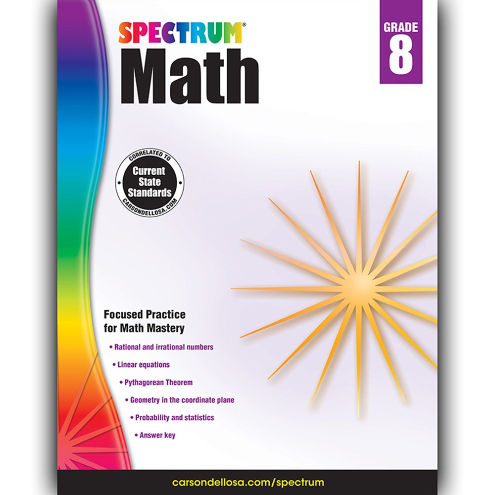 CD-704568 - Spectrum Math Gr 8 in Activity Books