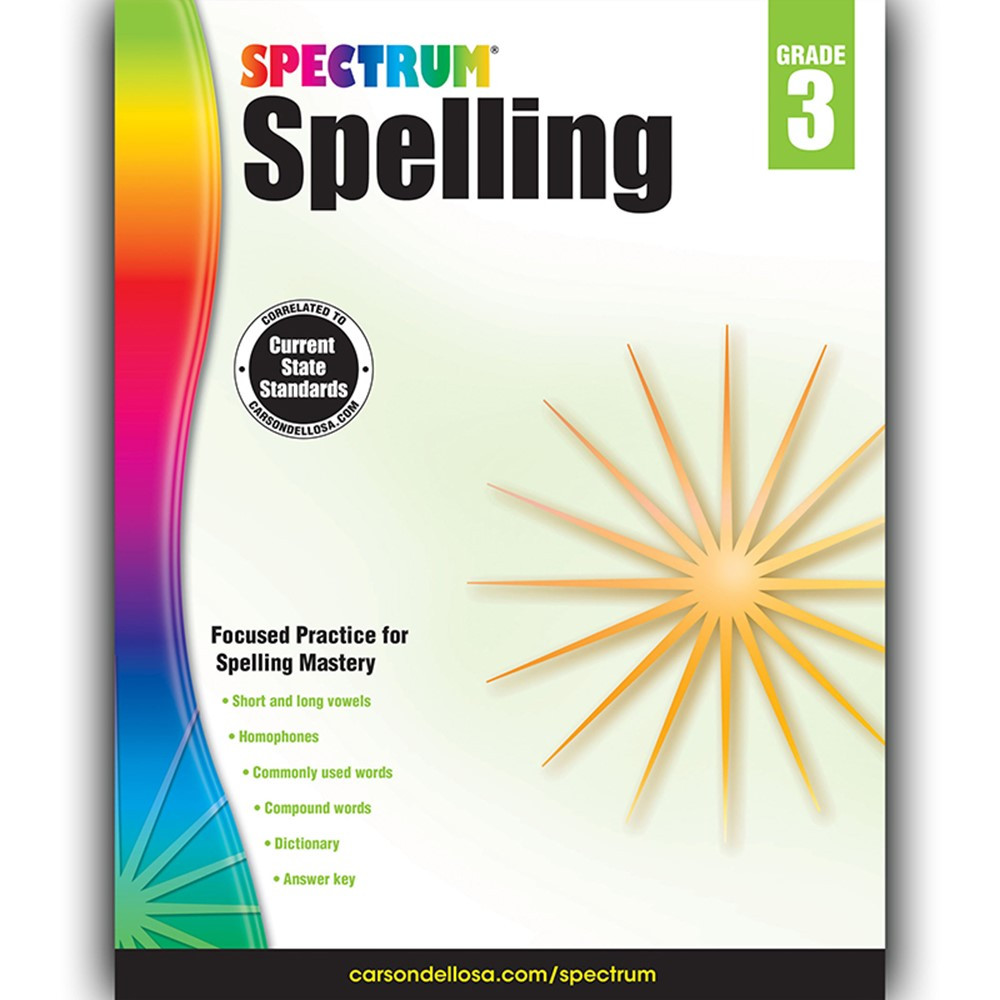 CD-704599 - Spectrum Spelling Gr 3 in Spelling Skills