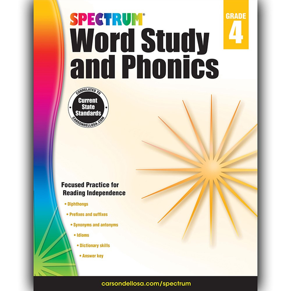 CD-704607 - Spectrum Gr 4 Word Study And Phonics in Word Skills
