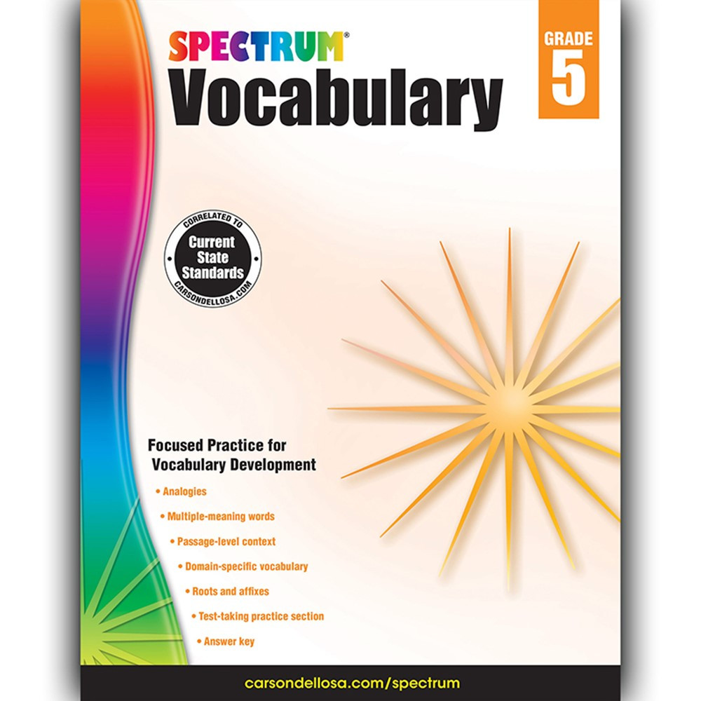 CD-704612 - Spectrum Vocabulary Gr 5 in Vocabulary Skills