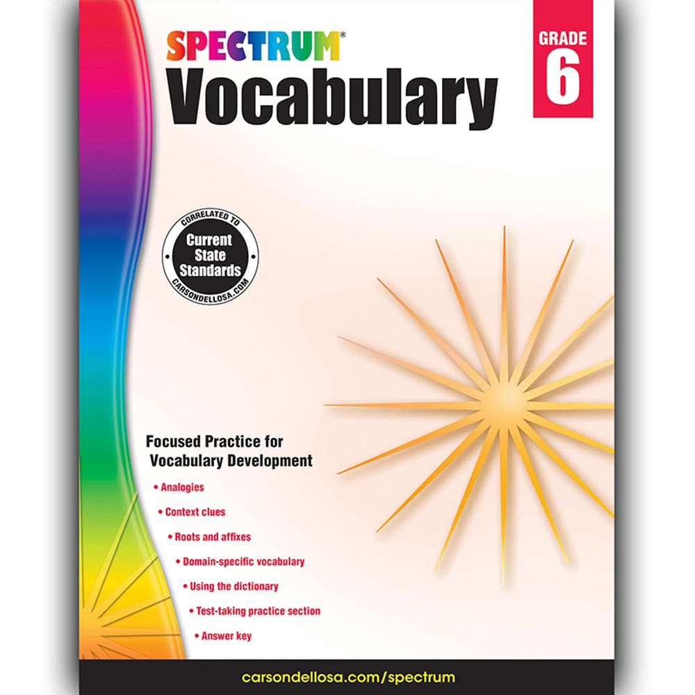 CD-704613 - Spectrum Vocabulary Gr 6 in Vocabulary Skills