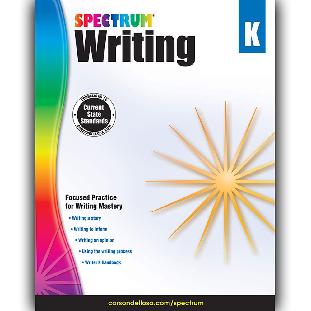 CD-704623 - Spectrum Writing K in Writing Skills
