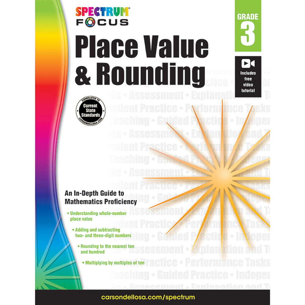CD-704901 - Spectrum Place Value & Rounding Gr 3 in Place Value