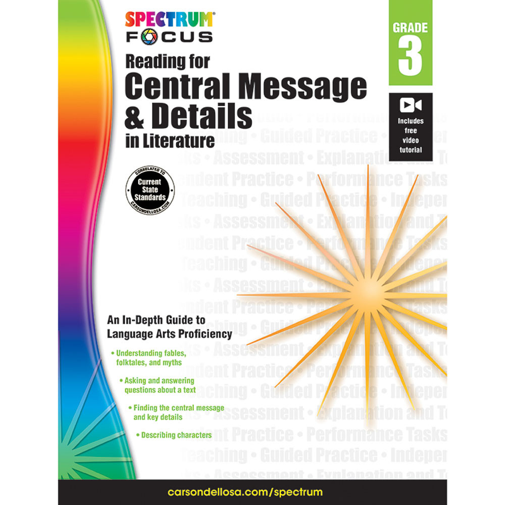 CD-704902 - Spectrum Reading Central Message & Details In Literature Gr 3 in Comprehension