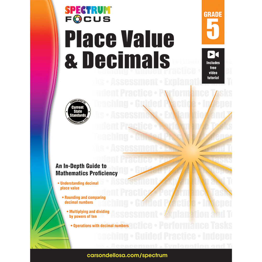 CD-704909 - Spectrum Place Value & Decimals Gr 5 in Place Value