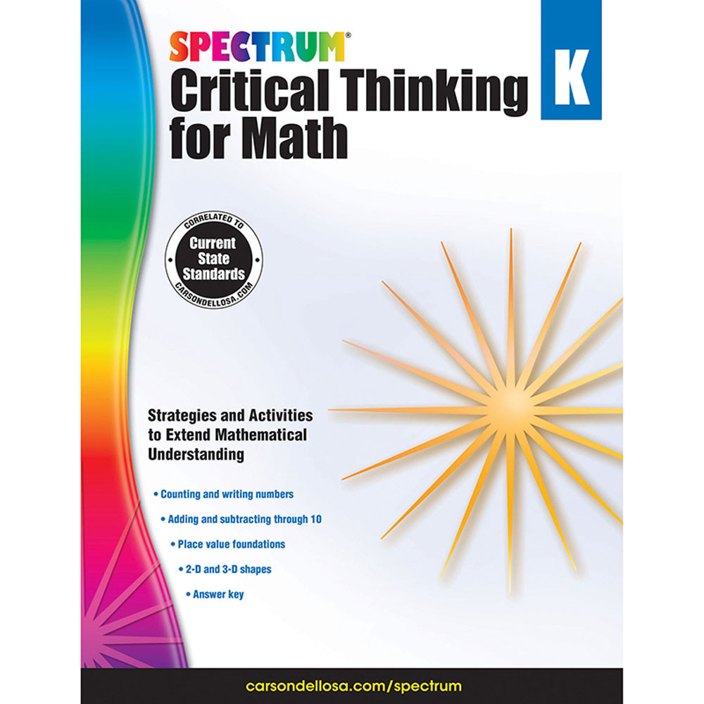 CD-705112 - Critical Thinking For Math Wb Gr K in Activity Books