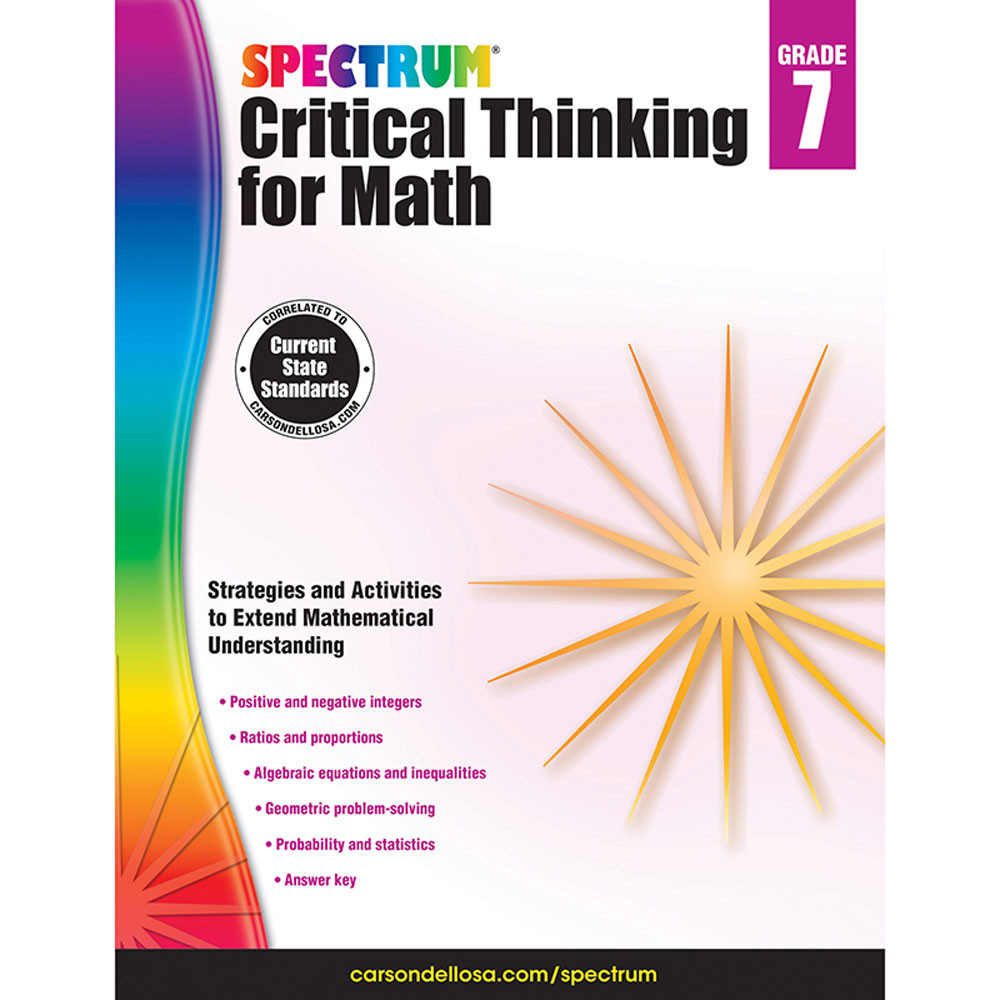 CD-705119 - Critical Thinking For Math Wb Gr 7 in Activity Books