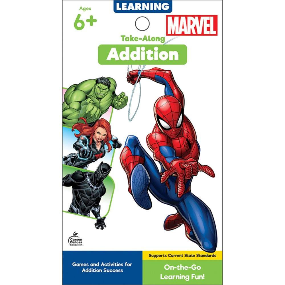 My Take-Along Tablet: Marvel Addition Activity Pad, Grade 1-3, Paperback - CD-705380 | Carson Dellosa Education | Math