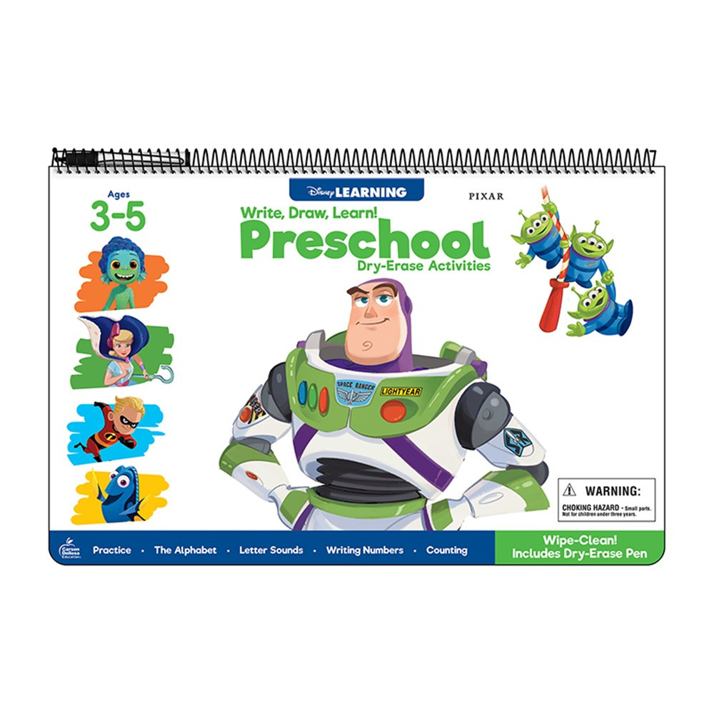 Write, Draw, Learn! Preschool Dry-Erase Activities Workbook - CD-705466 | Carson Dellosa Education | Resources
