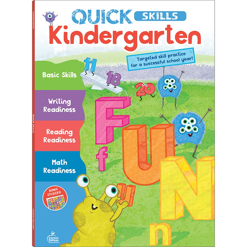Quick Skills Kindergarten Workbook - CD-705479 | Carson Dellosa Education | Skill Builders