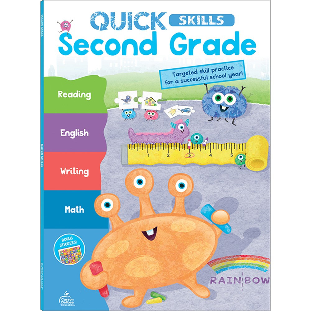 Quick Skills Second Grade Workbook - CD-705481 | Carson Dellosa Education | Skill Builders