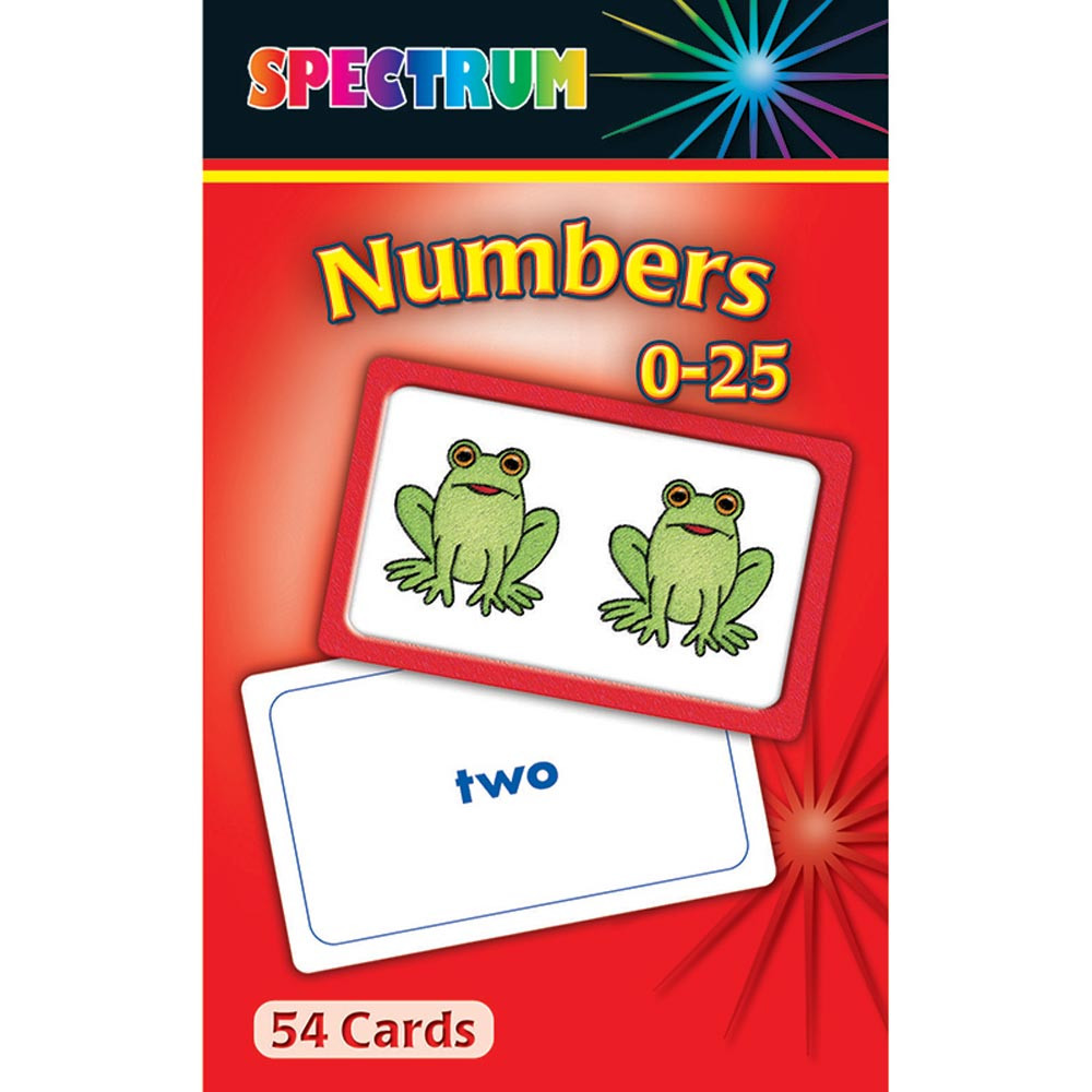 CD-734001 - Spectrum Flash Cards Numbers 0-25 Gr Pk-1 in Flash Cards
