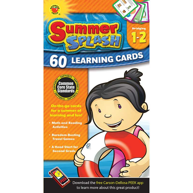 CD-734040 - Bridging Gr 1-2 Summer Splash Learning Flash Cards in Skill Builders